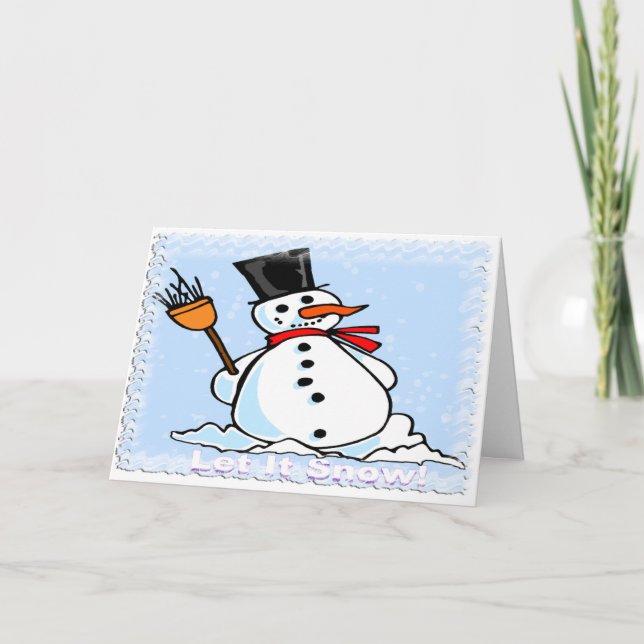 A Frosty Snowman Holiday Card (Front)