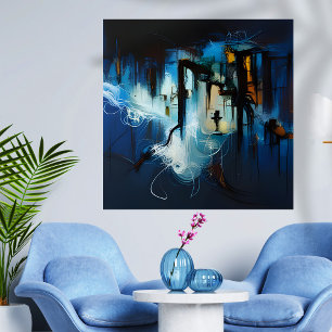 A Frosty Wind Abstract Expressionism Poster