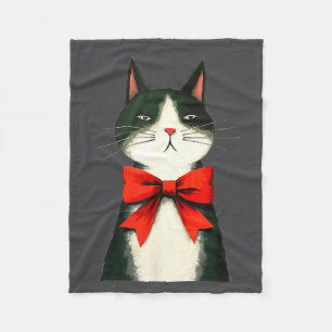 A Frumpy Holiday Cat Fun Design  Fleece Blanket