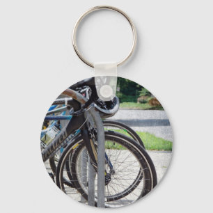 A Full Bike Rack Key Ring