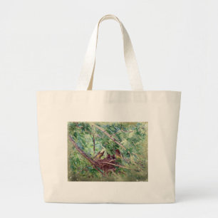 A Full Nest, Parents and Baby Birds Large Tote Bag