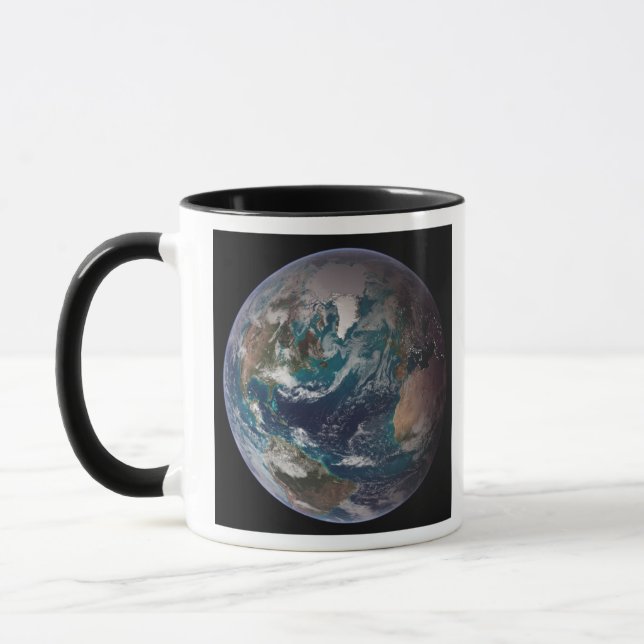 A full view of Earth showing global data 2 Mug (Left)