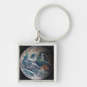 A full view of Earth showing global data Key Ring