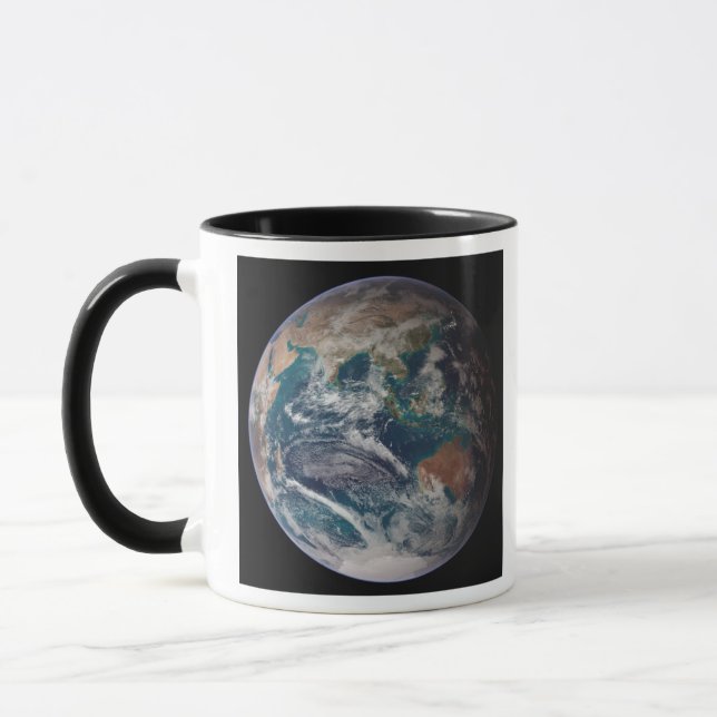 A full view of Earth showing global data Mug (Left)