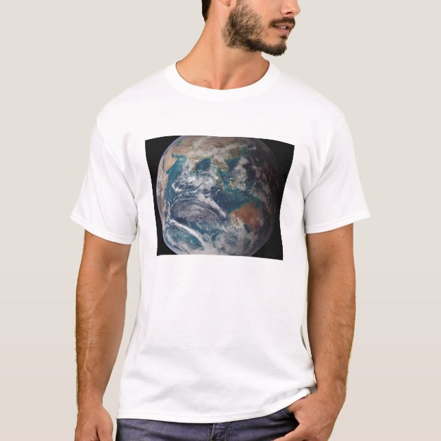 A full view of Earth showing global data T-Shirt (Front)