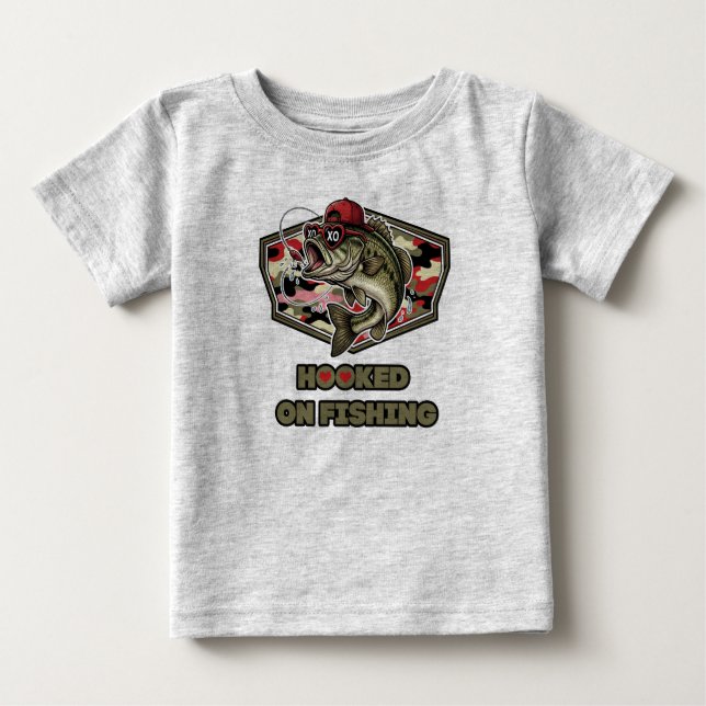 A fun and bold illustration of a cool bass  baby T-Shirt (Front)