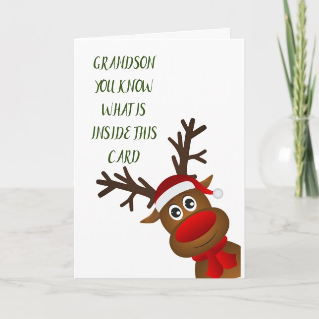 A FUN AND COOL WISH FOR YOU ***GRANDSON** HOLIDAY CARD (Front)