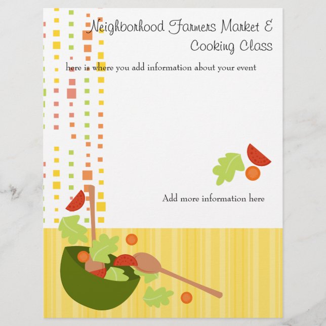 a fun and delicious salad flyer (Front)
