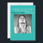 A fun birthday card for a party girl<br><div class="desc">A funny modern birthday celebrations card</div>