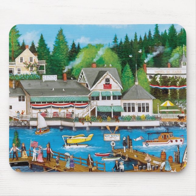 A Fun Day at the Docks Fine Art Mouse Pad (Front)