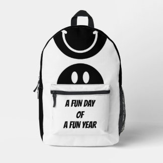 A Fun Day of a Fun Year – Positive Vibes Design Printed Backpack