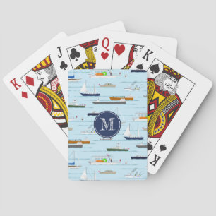 A fun Day on the River nautical boating sailing Playing Cards