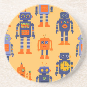 A fun robot and a fun meal coaster