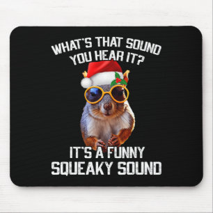 A Fun Squeaky Sound Christmas Squirrel Xmas  Mouse Pad