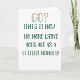 a funny 60th birthday design card