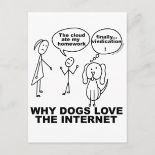 A Funny Ate My Homework Joke Postcard