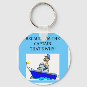 a funny boating captain joke key ring