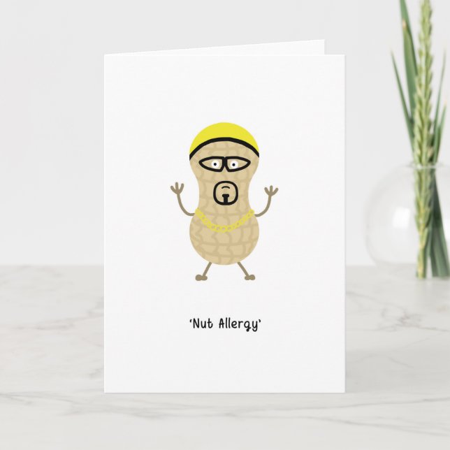A funny card for anyone with a nut allergy (Front)