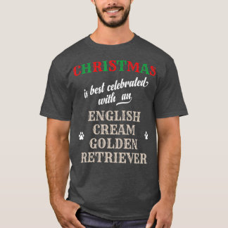 A Funny Christmas English Cream Golden Retriever T-Shirt