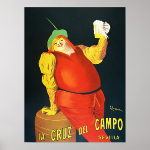A Funny Fat Lady Drinking Beer Poster
