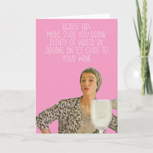 A funny health tip card. card