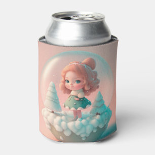 A funny little doll on a cloud  can cooler