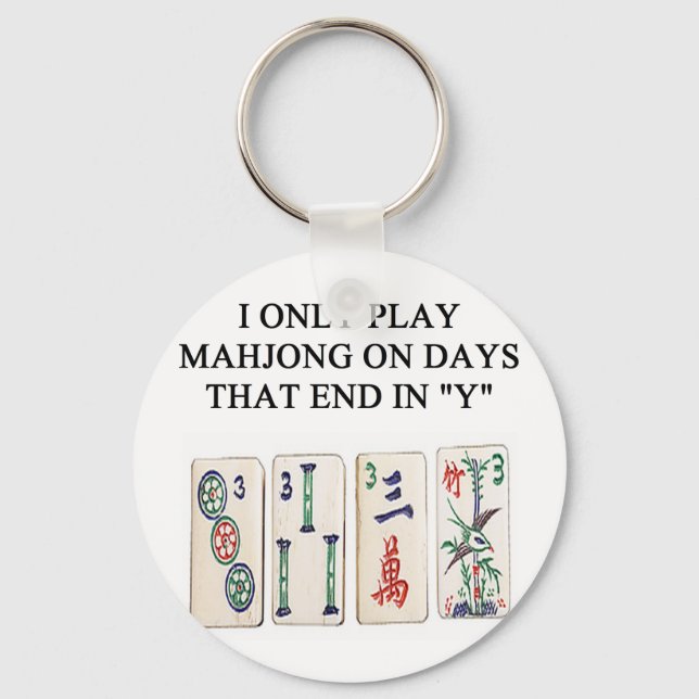 a funny mahjong design key ring (Front)