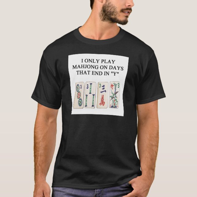 a funny mahjong design T-Shirt (Front)