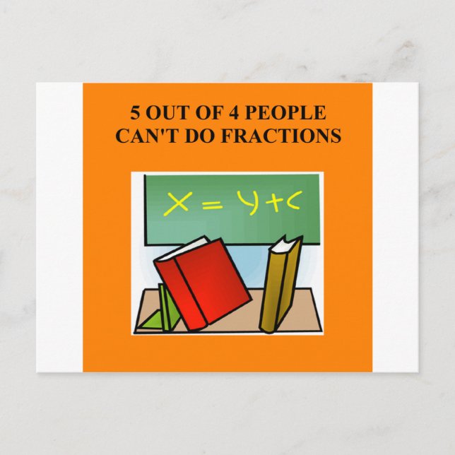 a funny math joke postcard (Front)