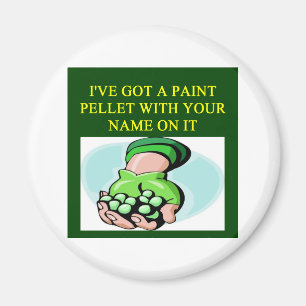 a funny paintball design magnet