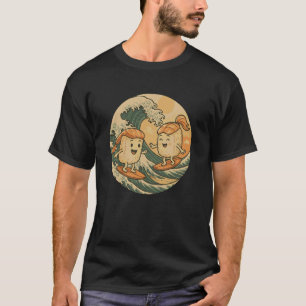 A Funny Rice Sushi Catching Waves T-Shirt