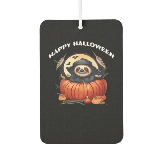 A funny sloth celebrating Halloween Essential T-Sh Car Air Freshener (Front)