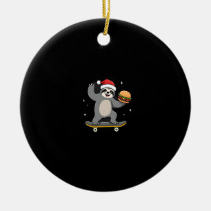 A funny sloth celebrating Halloween Essential T-Sh Ceramic Ornament