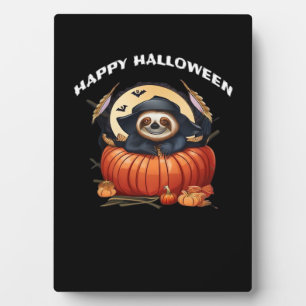 A funny sloth celebrating Halloween Essential T-Sh Plaque