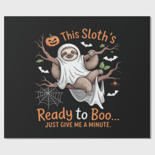 A funny sloth celebrating Halloween Essential T-Sh Wrapping Paper