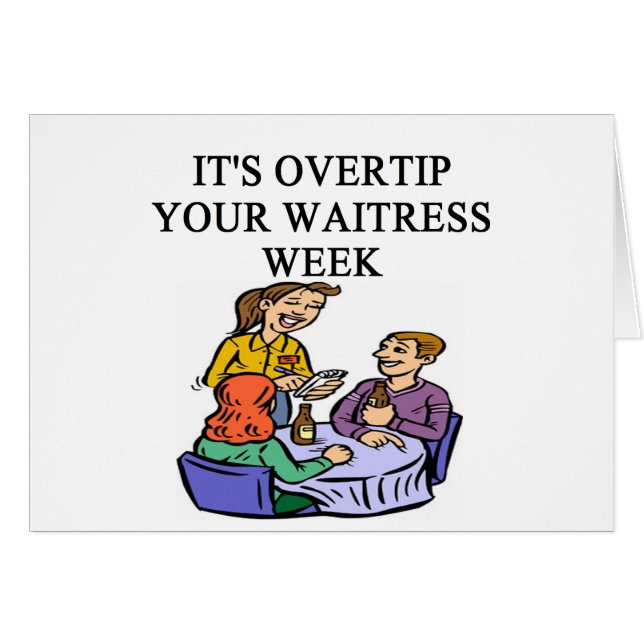 a funny waitress joke (Front Horizontal)