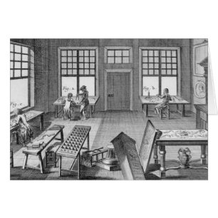 A furniture inlayer's workshop, from the 'Encyclop