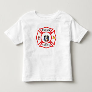 A Future Firefighter Red Maltese Toddler T-Shirt