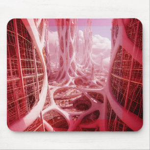 A Futuristic Fractal City Mouse Pad