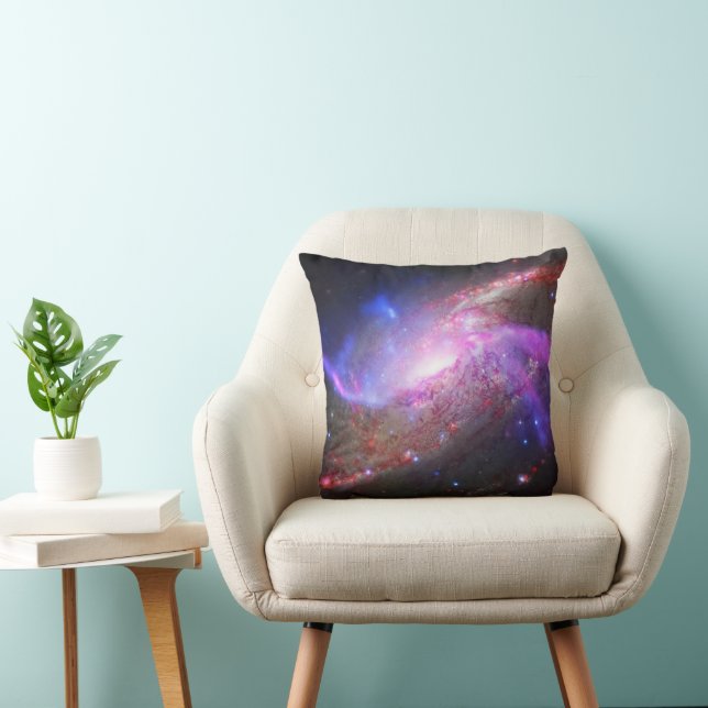 A Galactic Light Show In Spiral Galaxy Ngc 4258. Cushion (Chair)
