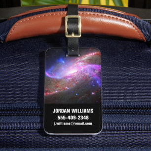 A Galactic Light Show In Spiral Galaxy Ngc 4258. Luggage Tag