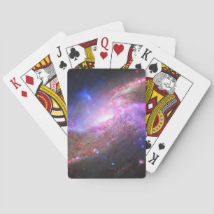A Galactic Light Show In Spiral Galaxy Ngc 4258. Playing Cards