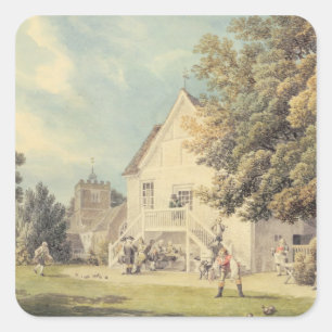 A Game of Bowls on the Bowling Green outside the B Square Sticker