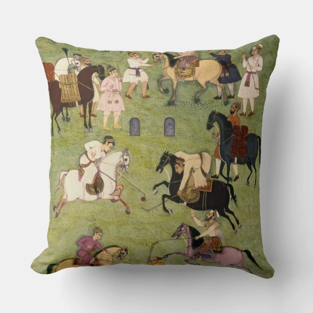 A Game of Polo, from the Large Clive Album Cushion (Front)