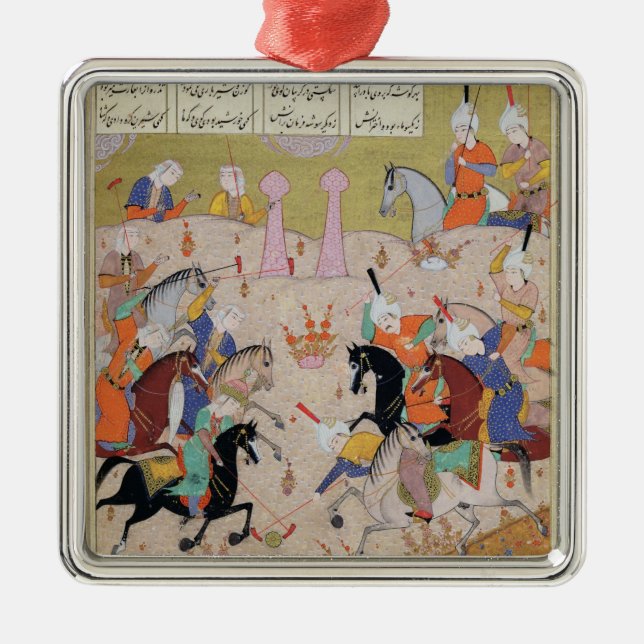 A Game of Polo Metal Tree Decoration (Front)