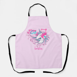 A gamer Girl Magic Unicorn Apron