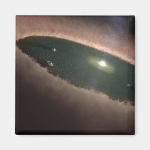 A gap in a protoplanetary, or planet-forming magnet
