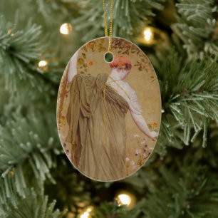 A Garden by Albert Joseph Moore, Vintage Portrait Ceramic Ornament