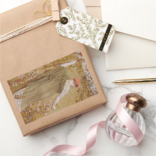 A Garden by Albert Joseph Moore, Vintage Portrait Rectangular Sticker