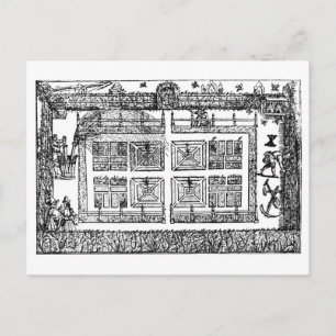 A Garden, from ' The Gardener's Labyrinth', 1577 ( Postcard